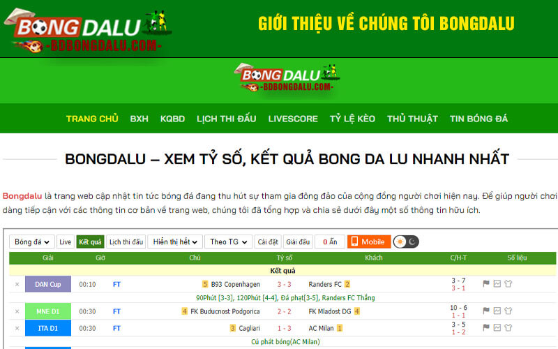 Giới thiệu về chúng tôi bongdalu